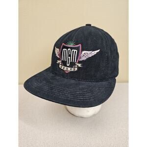 Vintage 1997 MGM Grand Hotel Casino Las Vegas Snapback Hat Black VTG